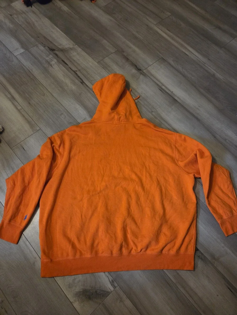 Polo by Ralph Lauren Bright Orange Pullover Hoodie with Embroidered Logo